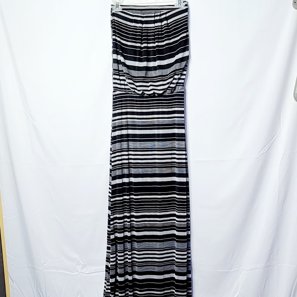 For Cynthia sleeveless strapless striped maxi dress sz Sm